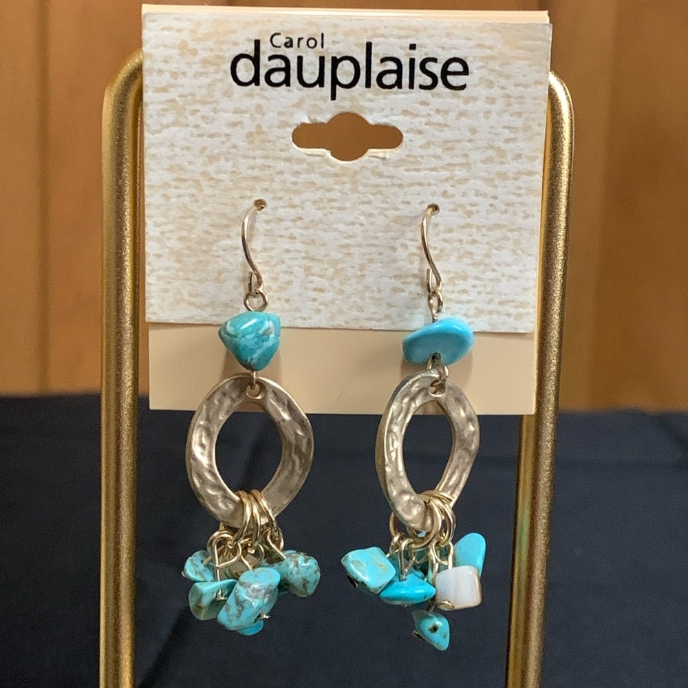 NWT Carol Dauplaise Artisan Turquoise earrings